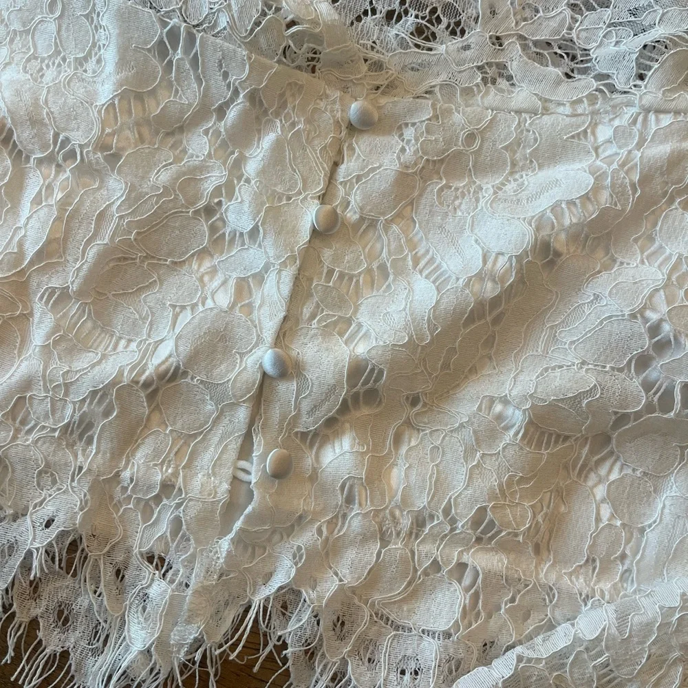 NWT Lulus Level of Love Ivory Lace Long Sleeve Two-Piece Set - Size Small - Picture 7 of 13